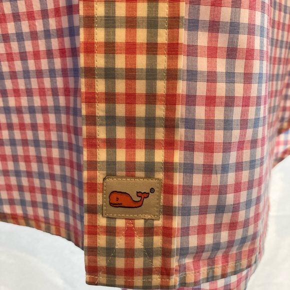 Vineyard Vines Classic Fit Murray Pink & Blue Button Down Shirt Medium - Picture 3 of 5